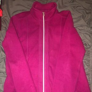 Pink zip up sweater